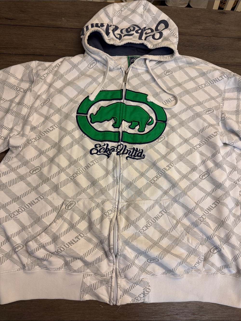 Y2K Ecko Unltd. Zip Up Hoodie Sz 3XL